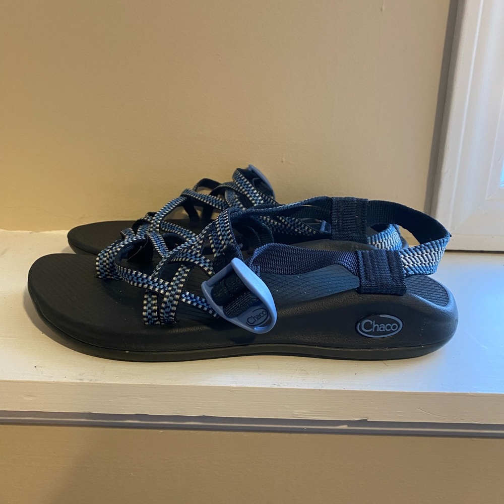 Chaco Womens ZX/2 Classic Toe Loop Outdoor Athletic Sandal Blue Sz 9